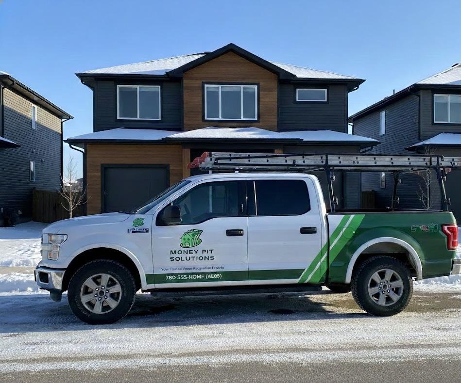 Money Pit Solutions truck - Edmonton renovation contractors